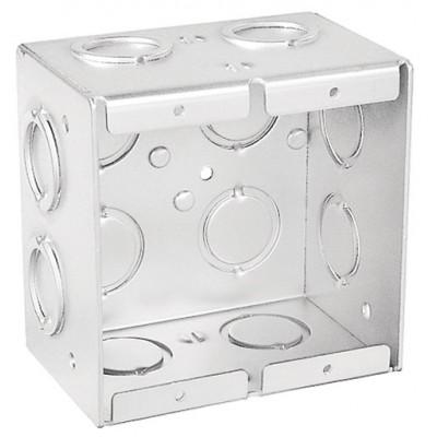 US 2 GANG, 2.5", Flush Back Box, Masonry