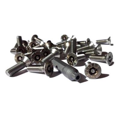 Turbine, 40 Tamper PROOF Fasteners, 1 Bit, Flush M