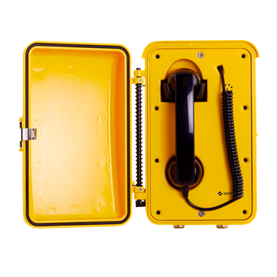 IP Heavy Duty Telephone, Door, NoKeys, CoiledRubbe