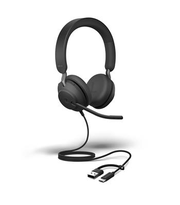 Jabra Evolve2 40 SE, USB C/A, MS Stereo