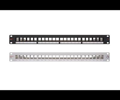 Patch panel KS 24x, 19‘‘/1U - šedý