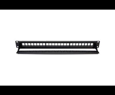 Patch panel KU 24x, 19‘‘/1U - černý