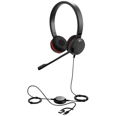 Jabra Evolve 30 II, Stereo UC, USB C/A adapter
