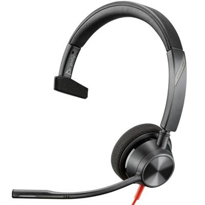 Poly Blackwire 3310-M, USB-C, USB-C/A Adapter, TAA