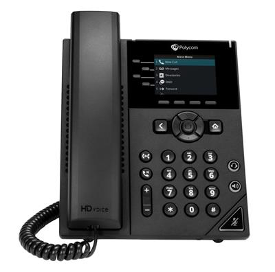 Poly VVX 250, SIP telefon, 2,8", 4 linky, Gb, PoE