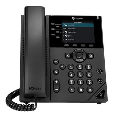 Poly VVX 350, SIP phone, 3,5", 6 lines, Gb, PoE
