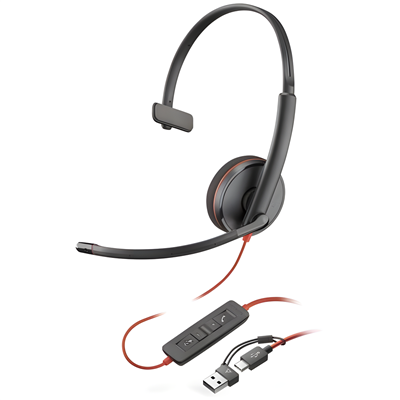 Poly BLACKWIRE 3210, USB-C, USB-C/A