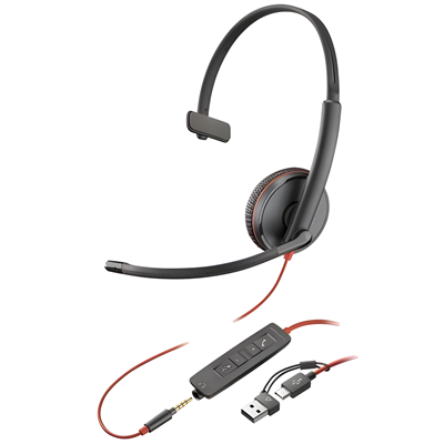 Poly BLACKWIRE 3215, USB-C, USB-C/A