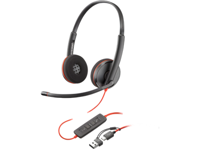 Poly BLACKWIRE 3220, USB-C, USB-C/A, Bk, (Bulk)