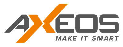 Axeos sticker logo for stand/kiosk